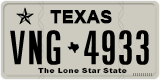Texas, Regular plates (2012) (АBC-1234)