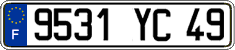French license plate, FNI