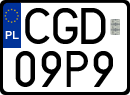 License plates of Poland, Special vehicles and motorcycles