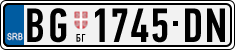 License plate of Serbia, Cars