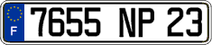 French license plate, FNI