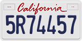 California, Commercial vehicles (1A23456)
