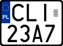 License plates of Poland, Special vehicles and motorcycles