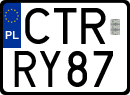 License plates of Poland, Special vehicles and motorcycles