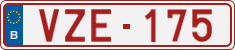 License plate of Belgium, 1951 year system