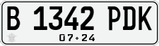 License plate of Indonesia, Regular plates