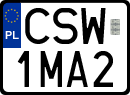License plates of Poland, Special vehicles and motorcycles