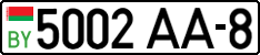 License plate Belarus, Cars (2004)