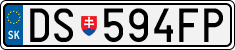 License plate of Slovakia, Cars