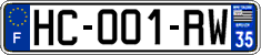 French license plate, SIV (ordinary)