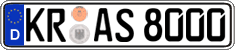 German license plate, Regular plates