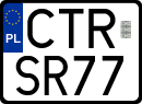 License plates of Poland, Special vehicles and motorcycles