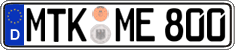 German license plate, Regular plates
