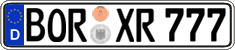 German license plate, Regular plates