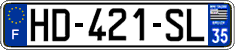 French license plate, SIV (ordinary)