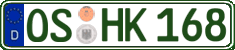 German license plate, Regular plates