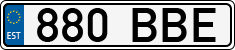 License plate of Estonia, Regular car plates