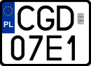 License plates of Poland, Special vehicles and motorcycles
