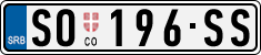 License plate of Serbia, Cars