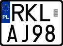 License plates of Poland, Special vehicles and motorcycles