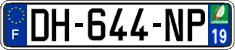 French license plate, SIV (ordinary)