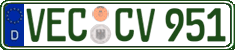 German license plate, Regular plates