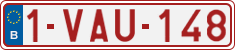 License plate of Belgium, Regular plates (2010)
