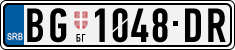 License plate of Serbia, Cars