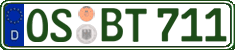 German license plate, Regular plates