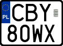 License plates of Poland, Special vehicles and motorcycles
