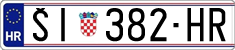 License plate of Croatia, Regular plates