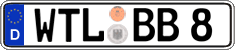 German license plate, Regular plates