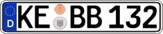 German license plate, Regular plates