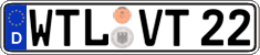 German license plate, Regular plates