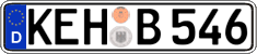 German license plate, Regular plates