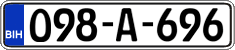 License plate of Bosnia and Herzegovina, Regular plates