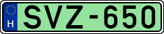 license plates of Hungary, Electric vehicles (1990)