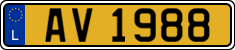 License plate of Luxembourg, 2003 year system