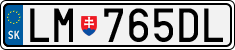 License plate of Slovakia, Cars