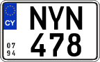 License plate of Cyprus, Regular plates