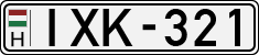 license plates of Hungary, Cars (1990)