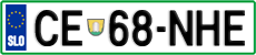 License plate of Slovenia, Cars