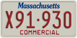Massachusetts, Commercial vehicles (X12-345)