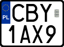 License plates of Poland, Special vehicles and motorcycles