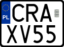 License plates of Poland, Special vehicles and motorcycles