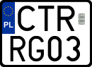 License plates of Poland, Special vehicles and motorcycles