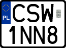 License plates of Poland, Special vehicles and motorcycles