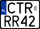 License plates of Poland, Special vehicles and motorcycles