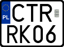 License plates of Poland, Special vehicles and motorcycles