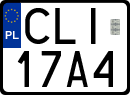 License plates of Poland, Special vehicles and motorcycles